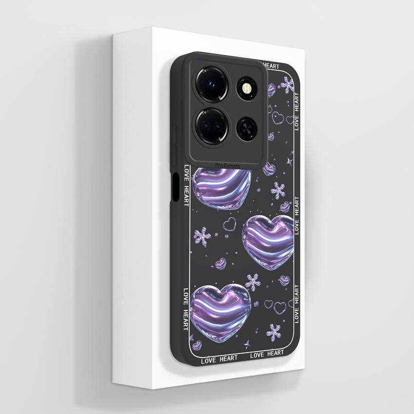 For Infinix Note 30 40 50 Pro Plus 50S 50x Beautiful Crystal Butterfly Phone Cases Screen Protector Liquid Silicone Dustproof Shell For Infinix Casing