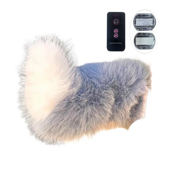 Electric Plush Tail Remote & Voice Control Three-Mode Wagging Car Tail Artificial Fur Detachable Buckle Car Tail Costume Cosplay Accessory