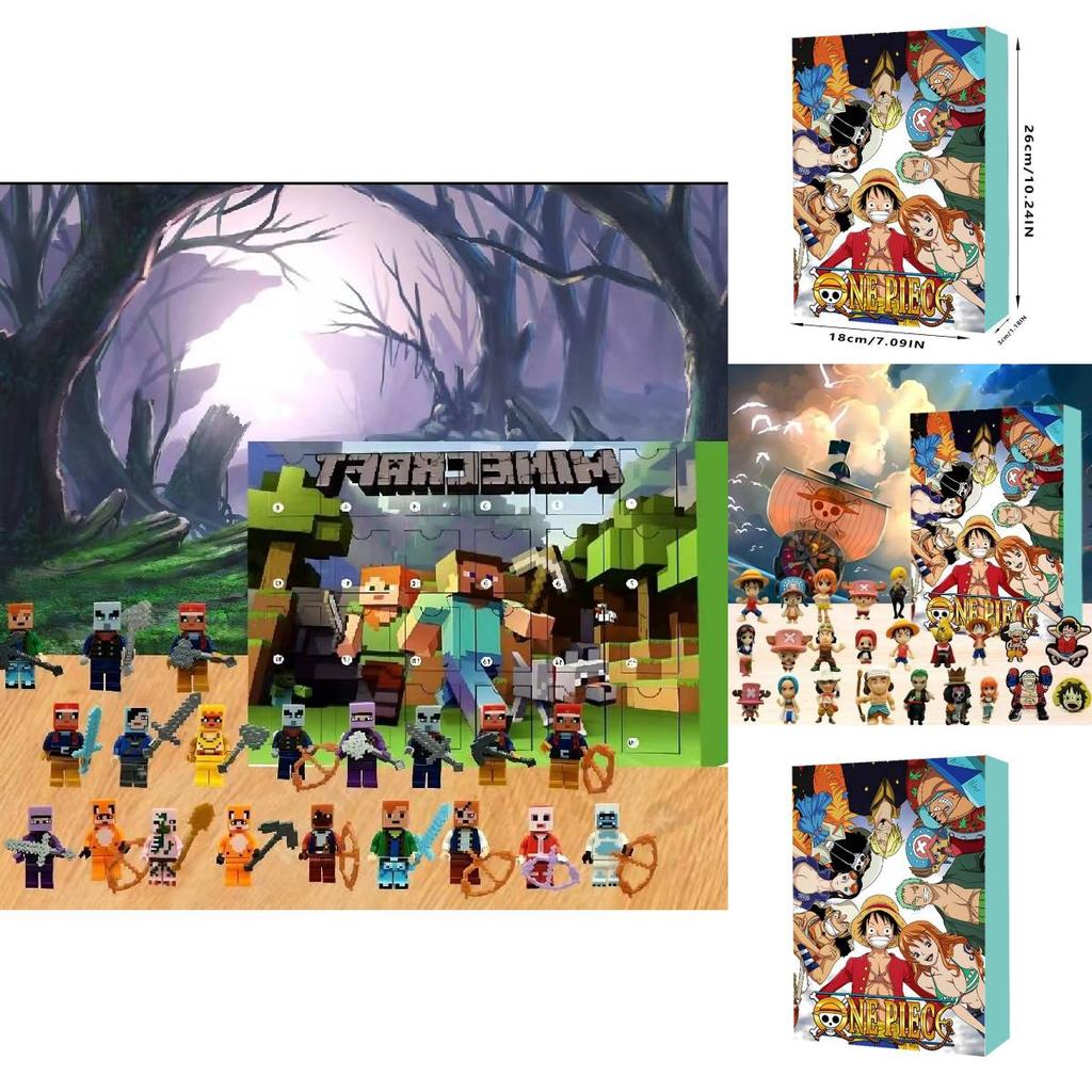 Kalendarz Adwentowy Odliczający do Świąt One Piece Luffy z Plastikowymi Figurkami na Prezent Świąteczny