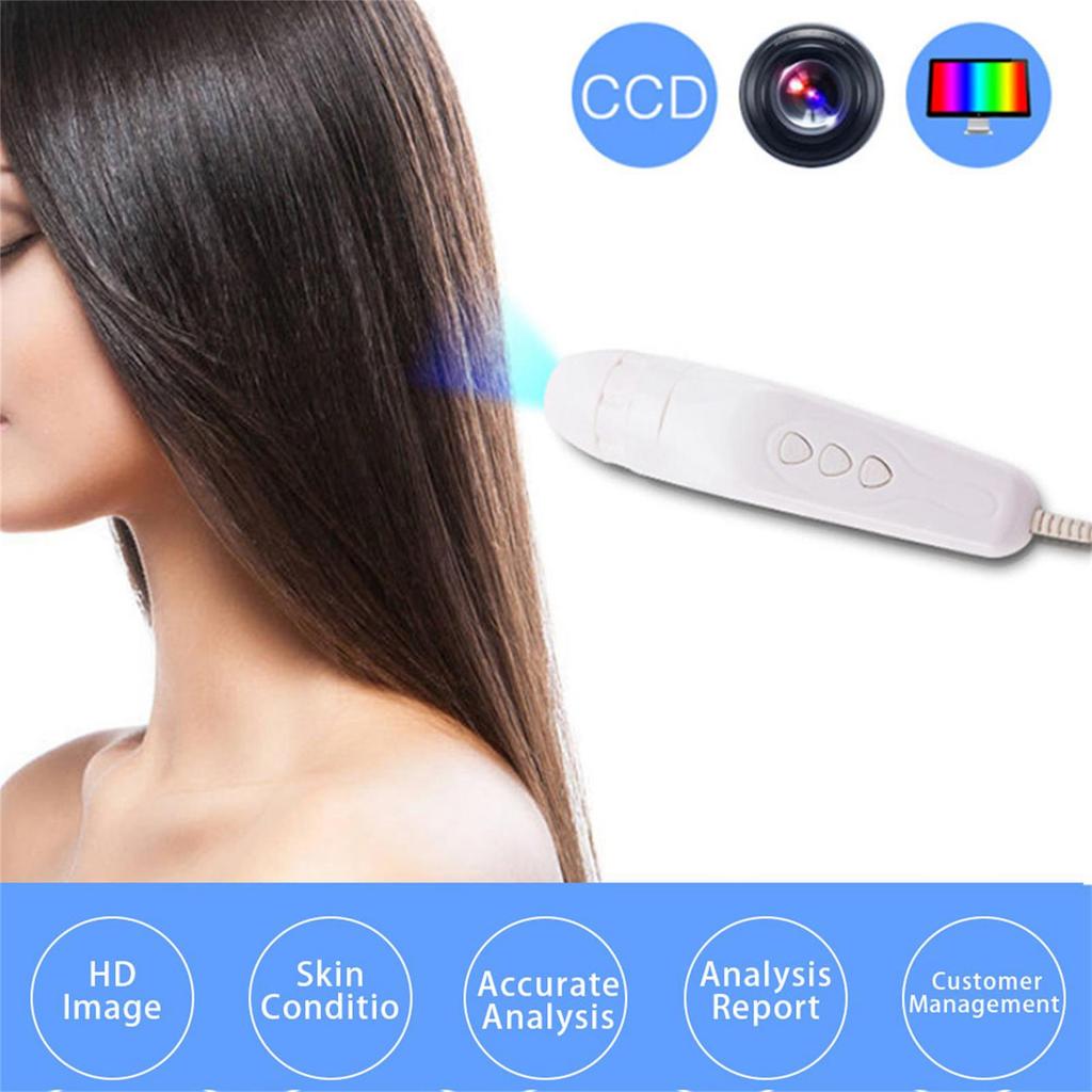 7inch Charging Type Scalp Hair Follicle Skin Hair Detector Analyser Machine 100‑240V