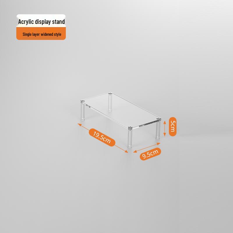 Acrylic Tiered Display Stand for Figurines and Blind Box Dolls - Transparent Home Organizer