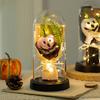 Pumpkin Dome Light LED Clear Cloche Pumpkin Night Light for Halloween Home Kitchen Tabletop Mantel Garden Poolside Decor
