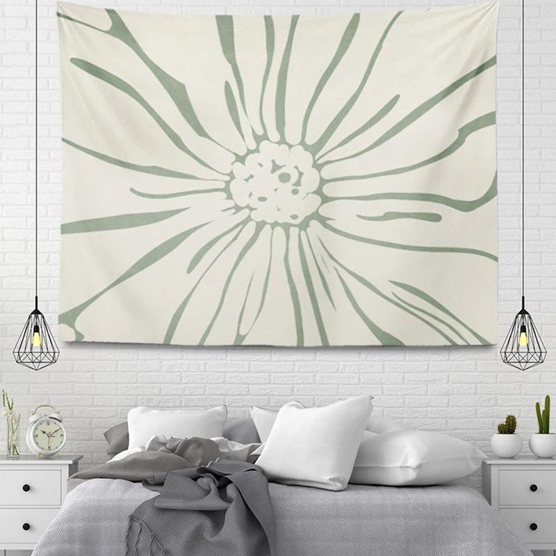 Nordic Plant Pattern Tapestry Aesthetic Home Room Decoration Bohemian Hanging Large Cloth Autumn Simple Bedroom Carpet