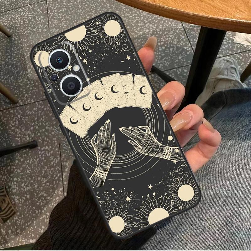 Fortune Telling Moon Stars Hands Art For OPPO Reno 10 11 12 13 14 Pro 7 8 Lite 8T 11F 12F 13F 14F OPPO Find X8 X9 X5 X6 Pro Case