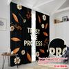 2pcs 2D Flat Printing Party Curtains TRUST THE PROCESS 100% Polyester Fabric Without Electricity Festive Wall Decor for Gold