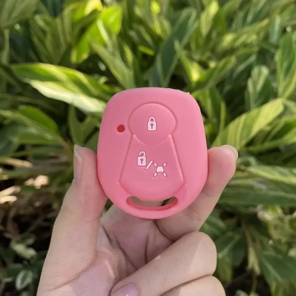 2 Buttons Silicone Car Key Cover Case Protective Skin Shell Rubber Set for Ssangyong Actyon Kyron Rexton Keychain Accessories