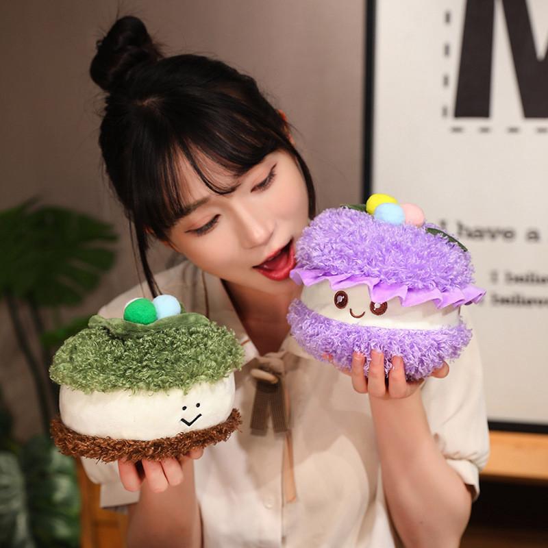 Adorável Pelúcia Macia de Pão de Chocolate Macaron Rolo Suíço Animal de Pelúcia Presente de Aniversário