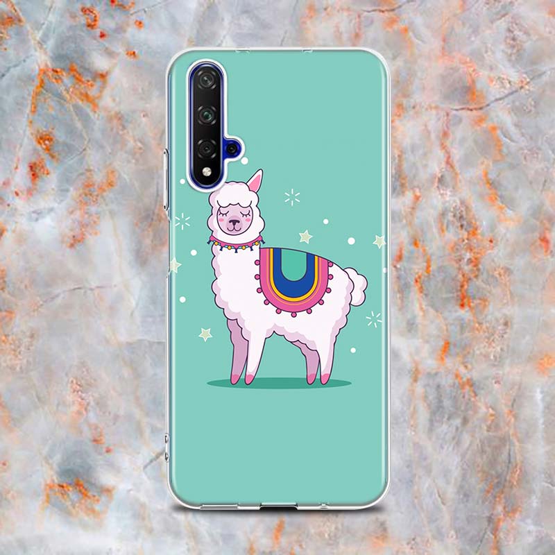 Llama Alpacas Animal Silicone Cover For Honor 20 20S 20E 8 8A Prime 8X MAX 8C 8S 7A 7C 7S Pro Phone Case
