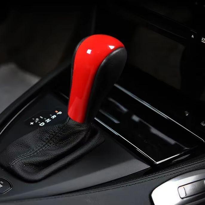 For BMW E90 E91 E60 E61 E92 E93 E63 E64 E81 E87 F01 E65 E83 Carbon Fiber ABS Gear Shift Knob Cover Trim Car Interior Accessories