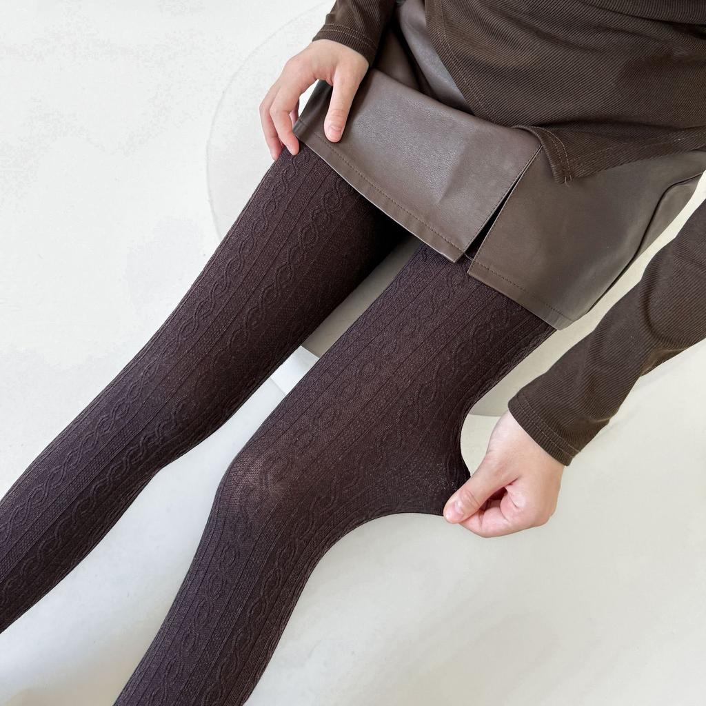 Collant da Donna Autunno e Inverno Cotone Lavorato a Maglia Autocalzanti Fino alla Coscia Calze Lingerie Calzetteria Femminile Collant Lolita Calze