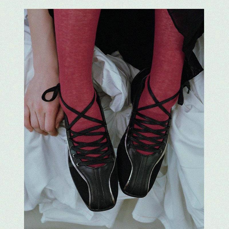 Korean Designer Casual Mary Jin Women'S Shoes 2025 Niche Ballet Shoes Mary Jin Women'S Flat Casual Sports Shoes