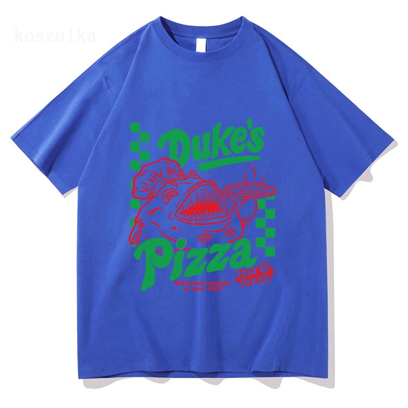OSRS Duke's Pizza T-shirt Game Old School RuneScape Graphic Tees Cotton O-neck Fashion Female Tshirts Print Merch Casual Women