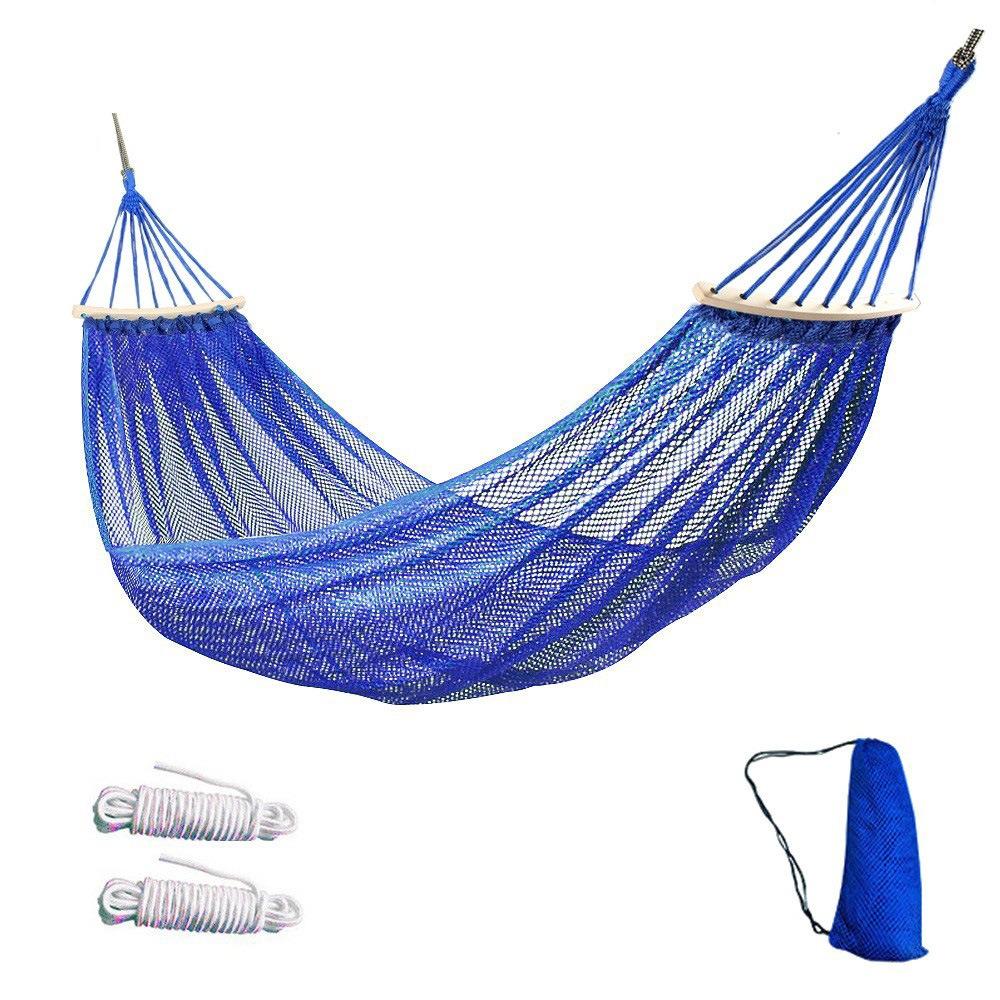 Ice Silk Mesh Outdoor Swing Hammock Curved Rod Hanging Swing Camping Mesh Hammock Outdoor