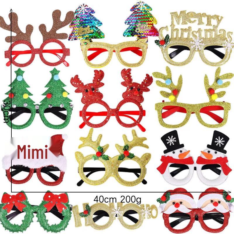 Festive Headband Eyeglass Frames: Christmas, Halloween, Valentine's Day & Party Glasses with Santa Claus Design