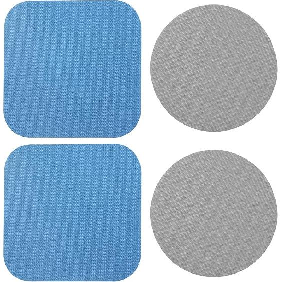 4pcs Jar Opener Gripper Pads, Rubber Jar Grippers Multi-function Jar Opener for Seniors with Weak Hands Kitchen Coasters (Green, Purple)