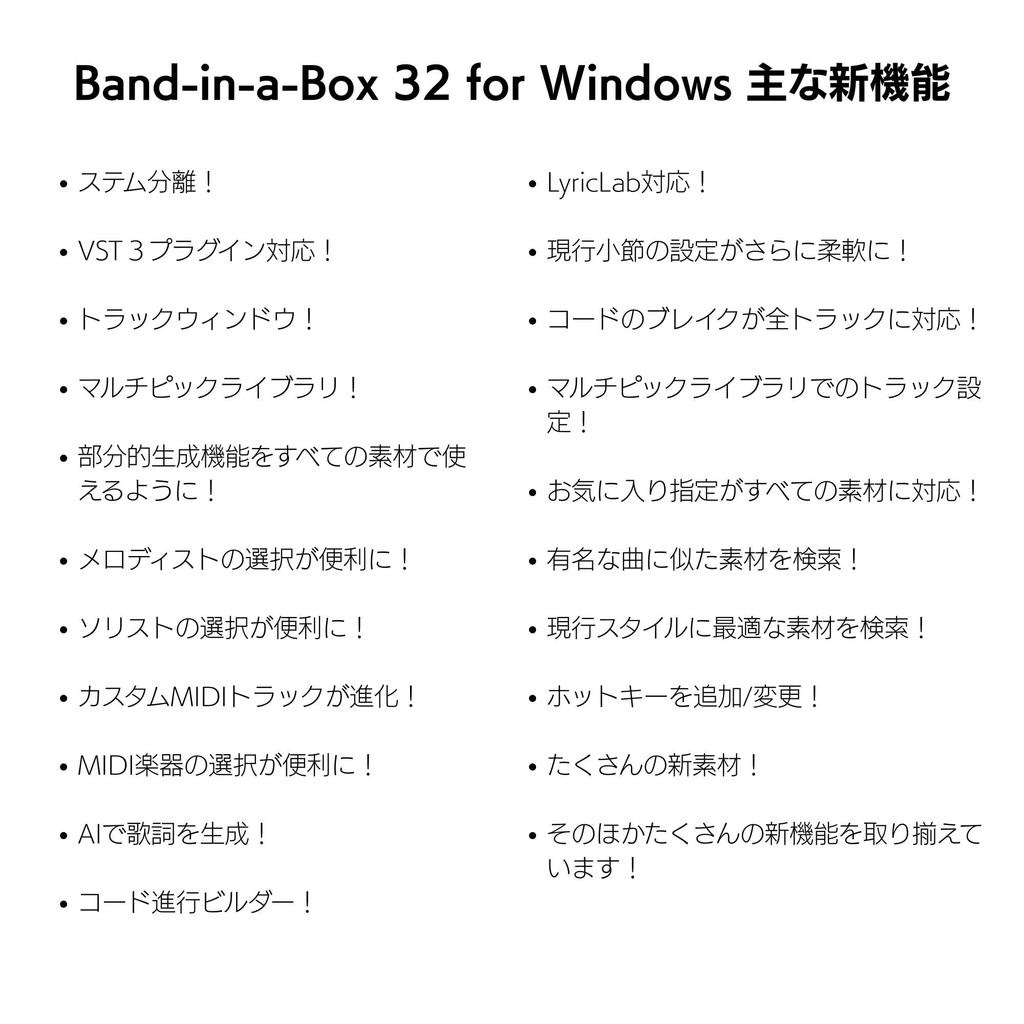 32 for Win BasicPAK Band-in-a-Box