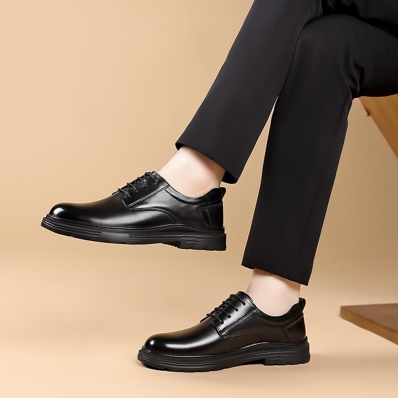 Fashion 2025 New Male Wedding Dress Shoes All-match Walking Shoes Handmade Real Leather Men Shoes Comfortable Casual Oxfords  Footwear