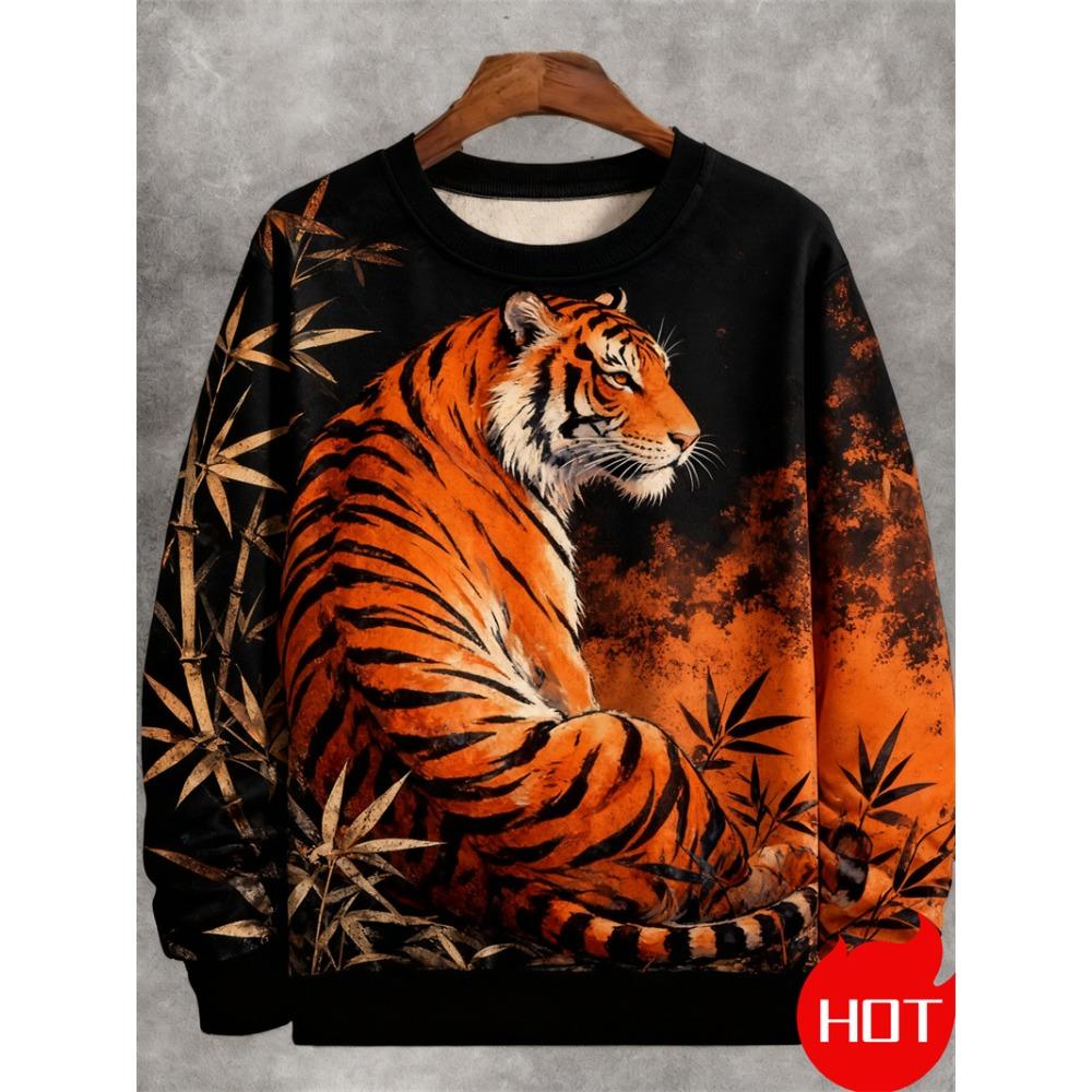 Spring Autumn Sweatshirt Pullover Women Casual Japanese Art Animal 3D Printed O Neck Long Sleeve Hoodies Unisex Pullovers