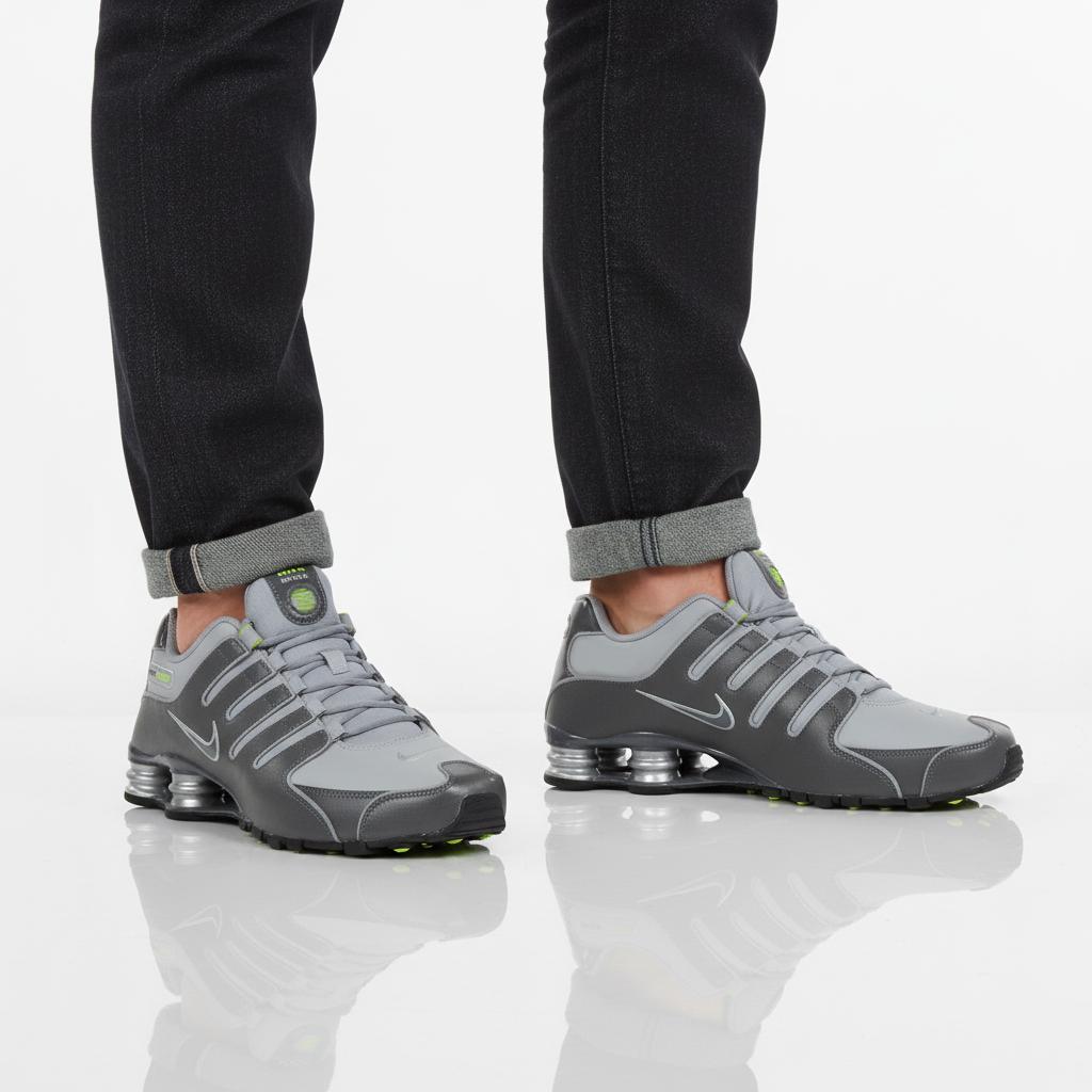 Nike Shox NZ - Herren Sneakers Schuh Grau 378341-009 ORIGINAL