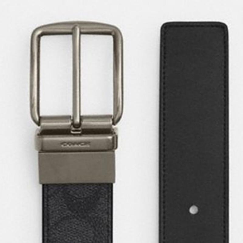 COACH Men's Reversible Belt & Card Holder Gift Set