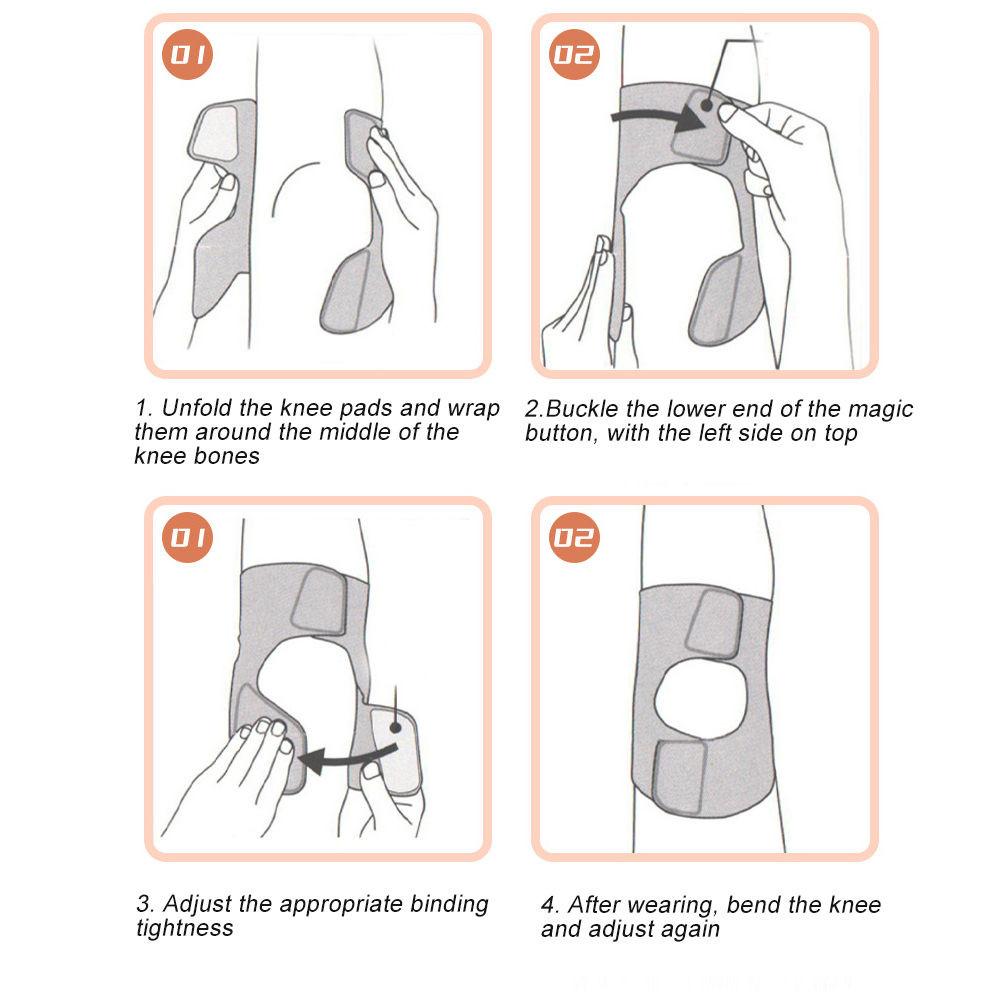 1 Stück Kniebandage mit Seitenstabilisator, Kompressions-Kniebandage für Männer Frauen, Knie-Stützbandage zur Linderung von Knieschmerzen