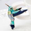 Yousheng Bird Brooch Realistic Flying Bird Colorful Rhinestone Decor Smooth Clothes Decoration Jewelry Anti-rust Colorfast Lady Dress Shirt Collar