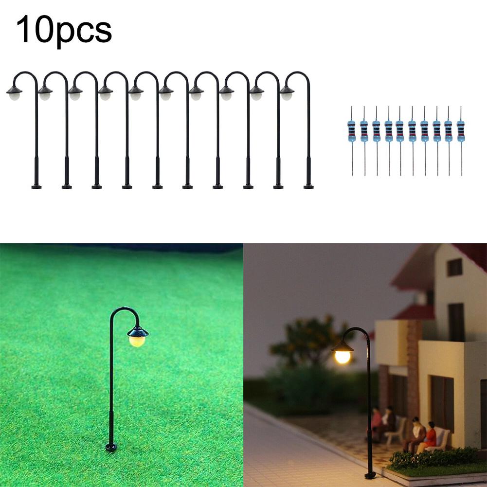 Approx. 45mm Complete Lamps Model Railway Led Street Lights With Wires And LEDs