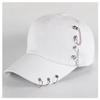 Baseball Cap Hat Metal Ring Chain Spring Summer Autumn Punk Hip Hop Rock Adjustable Unisex Men Women Outdoor Casual Cotton