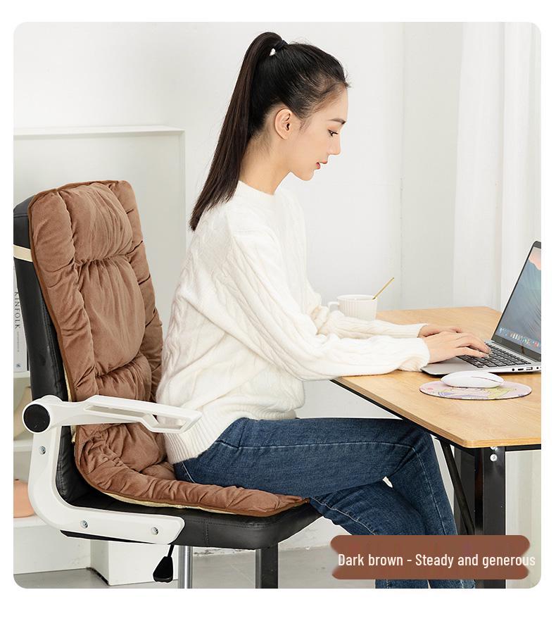 Pernă Scaun Birou Încălzită cu Spătar - Pad Electric de Încălzire pentru Toamnă și Iarnă