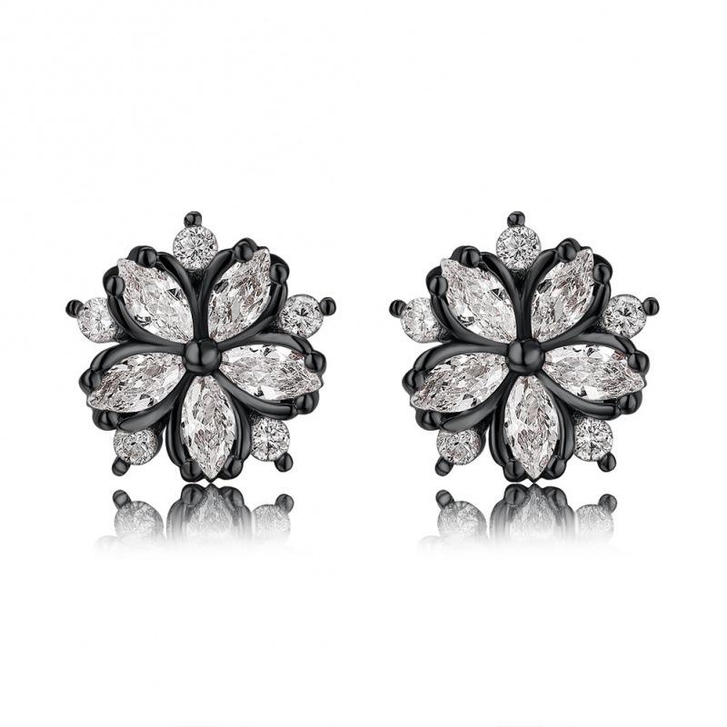 Wish the sun flower good thing diamond flower stud earrings, monthly explosion