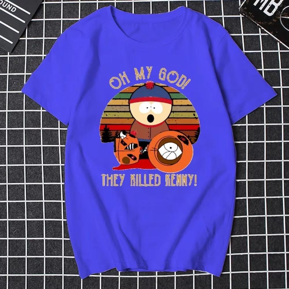Oh My God They Killed Kenny T Shirt Black Humor Cartoon Printed T-shirt Tops Summer Casual Fashion Unisex Streetwear Camisetas