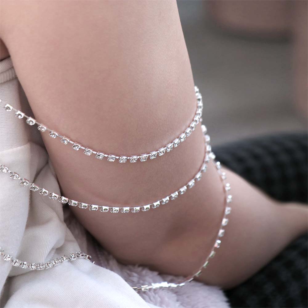Retro Tassel Bling Body Chain Luxury Women's Shoulder Chain Rhinestone collarbone chain  Evening