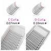 Eyelash 3 5D volume C D thickness 12 5 false 3 trays short stem 5D eyelashes extension extensions, boxes, eyelashes, curl, 0.07-0.10mm, rows, bundles,