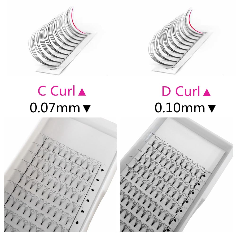 Eyelash 3 5D volume C D thickness 12 5 false 3 trays short stem 5D eyelashes extension extensions, boxes, eyelashes, curl, 0.07-0.10mm, rows, bundles,