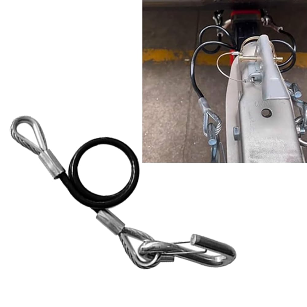 Limnyves S Trailer Safety Towing Cable with Hook 3500lbs Load