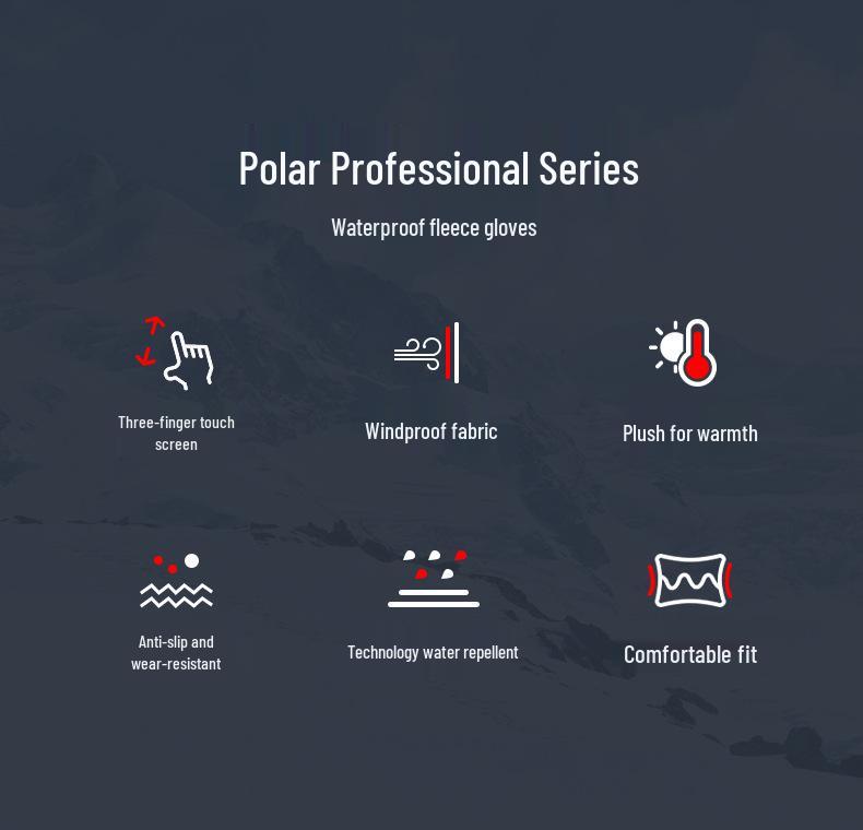 Fleece-Lined Windproof Cycling Gloves: Touchscreen, Water-Repellent, Non-Slip for Men and Women