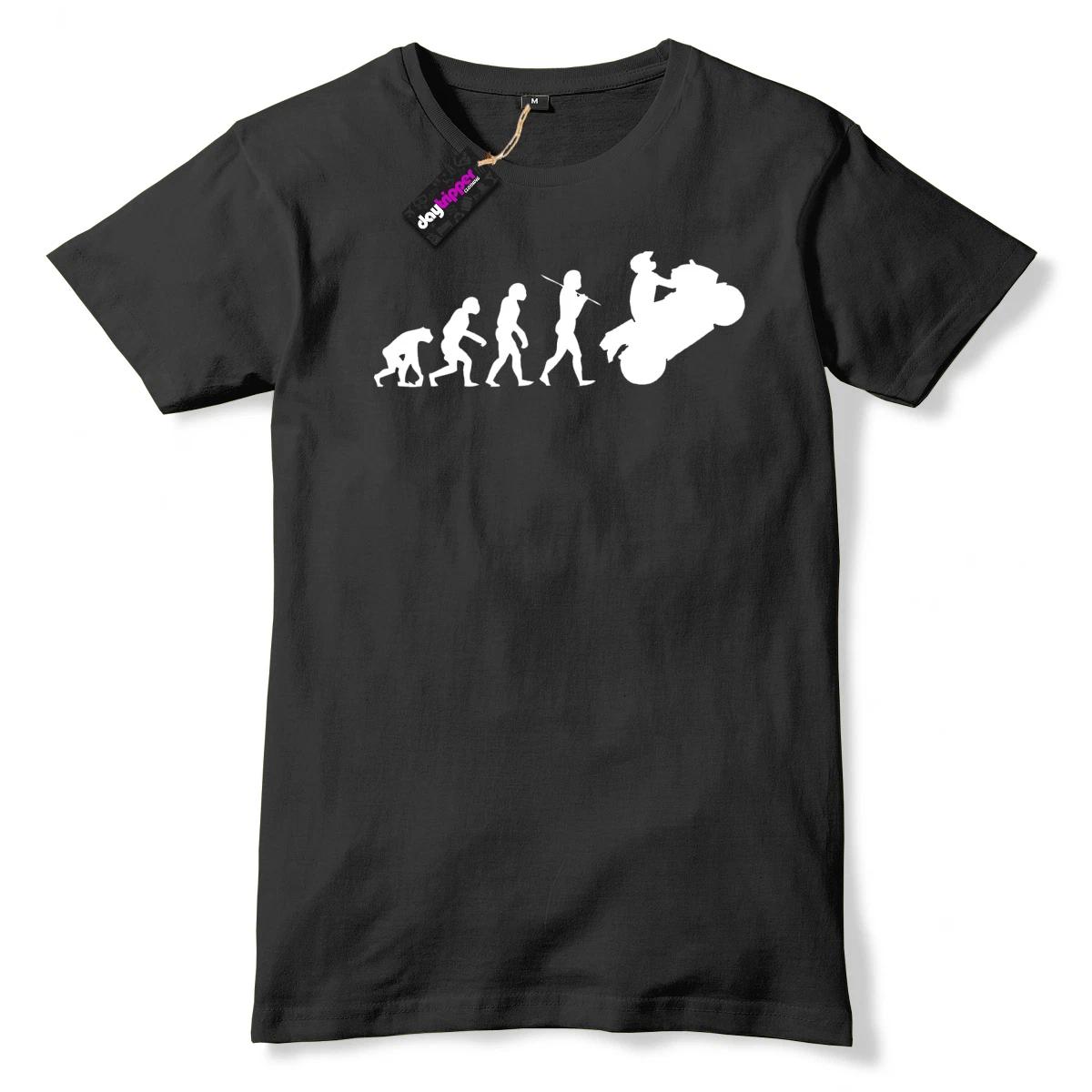 Evolution Of Motorbike T-Shirt Motorcycle Rider Bike Biker Gift Mens Tee M