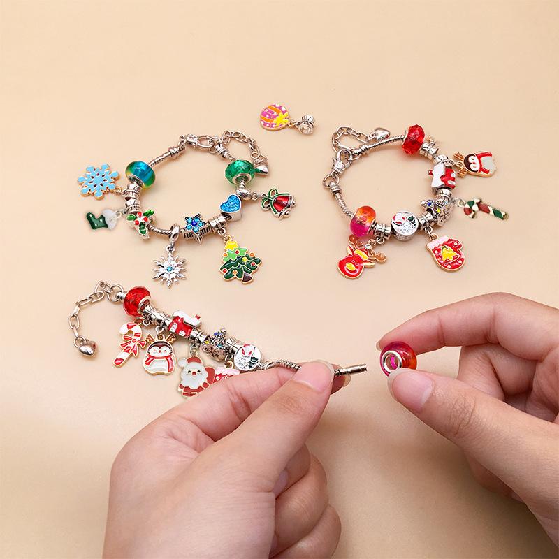 24-Day Christmas Countdown Surprise DIY Bracelet Set for Kids
