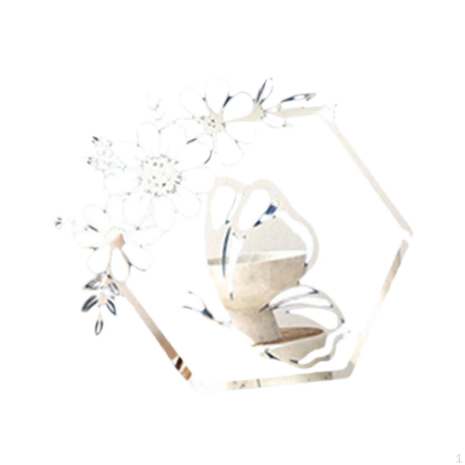 

Butterfly Wall Art Decor Sculpture Hanging Ornament Crafts Decoration for Home Dining Room срібний