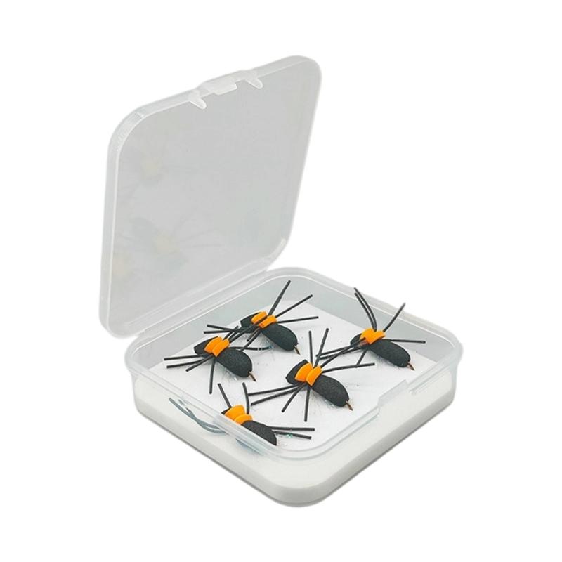 

5pcs Floating Fly Fishing Lures Foam Spiders Dry Fly For Buoyancy In Lake And Stream Calm Water Environment