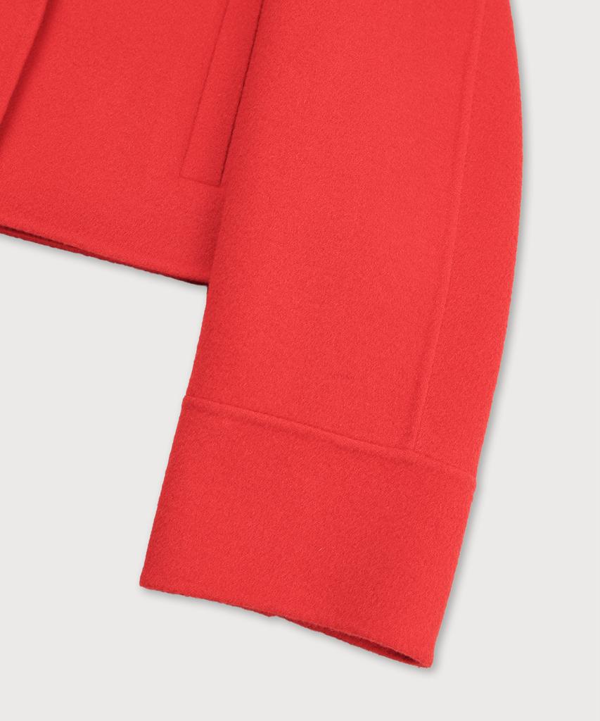 Musee Zaha Merino Wool Handmade Short Coat_Red