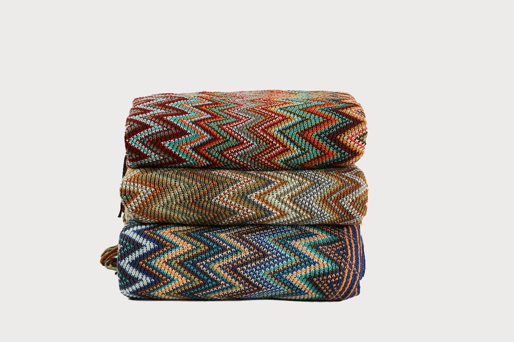 Stylová velká pletená deka s bohémským Vhodná na přehozy a Ideální na podzim a a Ideální pro použití v letadle Vzor, Přehozy, Zima, Pratelná,