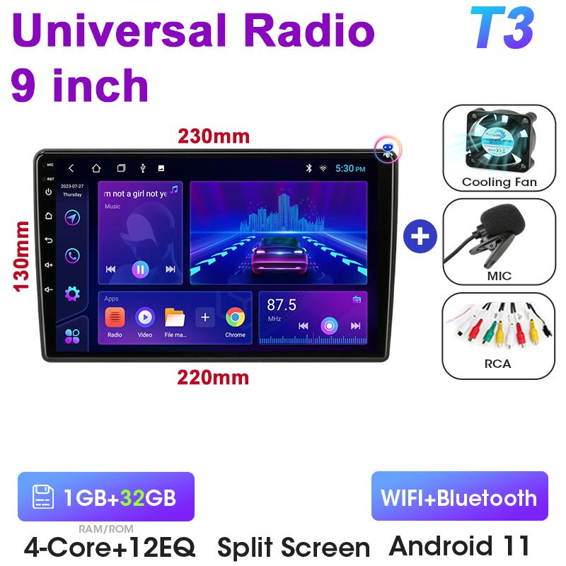 Universal 7 9 Inch Car Radio 2 Din Android 12 Wireless CarPlay Auto Intelligent Systems Smart Autoradio For Nissan Toyota Kia