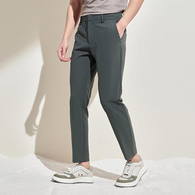 Baoxiniao Men's Tapered Business Casual Solid Pants ETD231214S