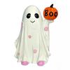 Cartoon Ghost Hold Pumpkin Sculpture Mini Resin Ghost Ornament Halloween Ghost Figurine  Desktop