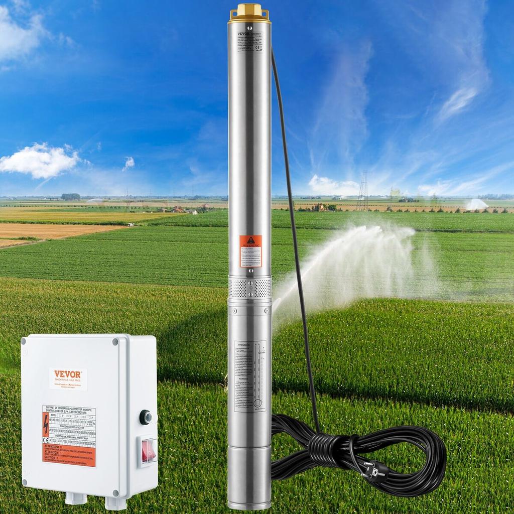 Deep Well Submersible Pump Stainless Steel Water Pump 2200W 9.8 M³/h 144 M