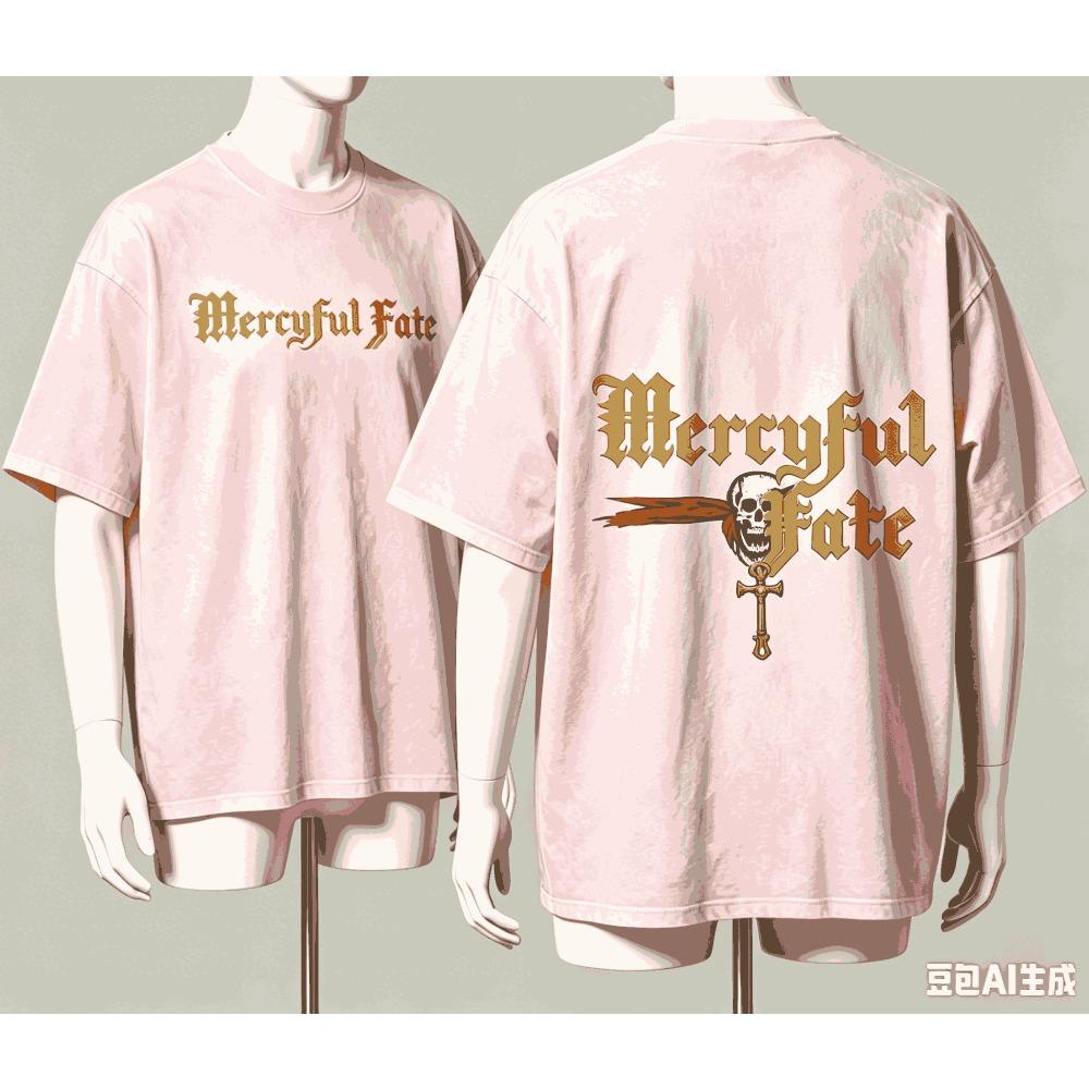 Mercyful Fate pour T-shirt Cadeau Fan Hommes Femmes Harajuku Surdimensionné Unisexe Manches Courtes Streetwear haute qualité Couples Classique doux Mode Rétro