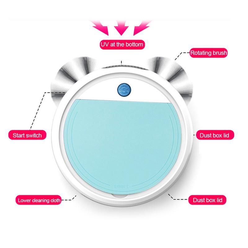 Smart Sweeping Robot Vacuum Cleaner Floor Edge Dust Clean Auto Suction Sweeper  UV Disinfection