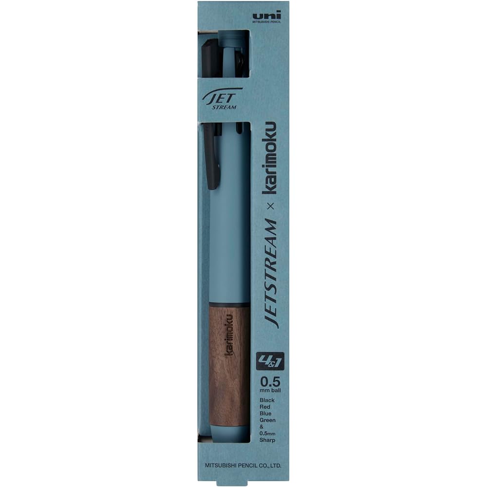 Mitsubishi Pencil Multifunction Pen Jetstream Karimoku 4 & 1 0.5 Steel Blue MSXE5KF05.71