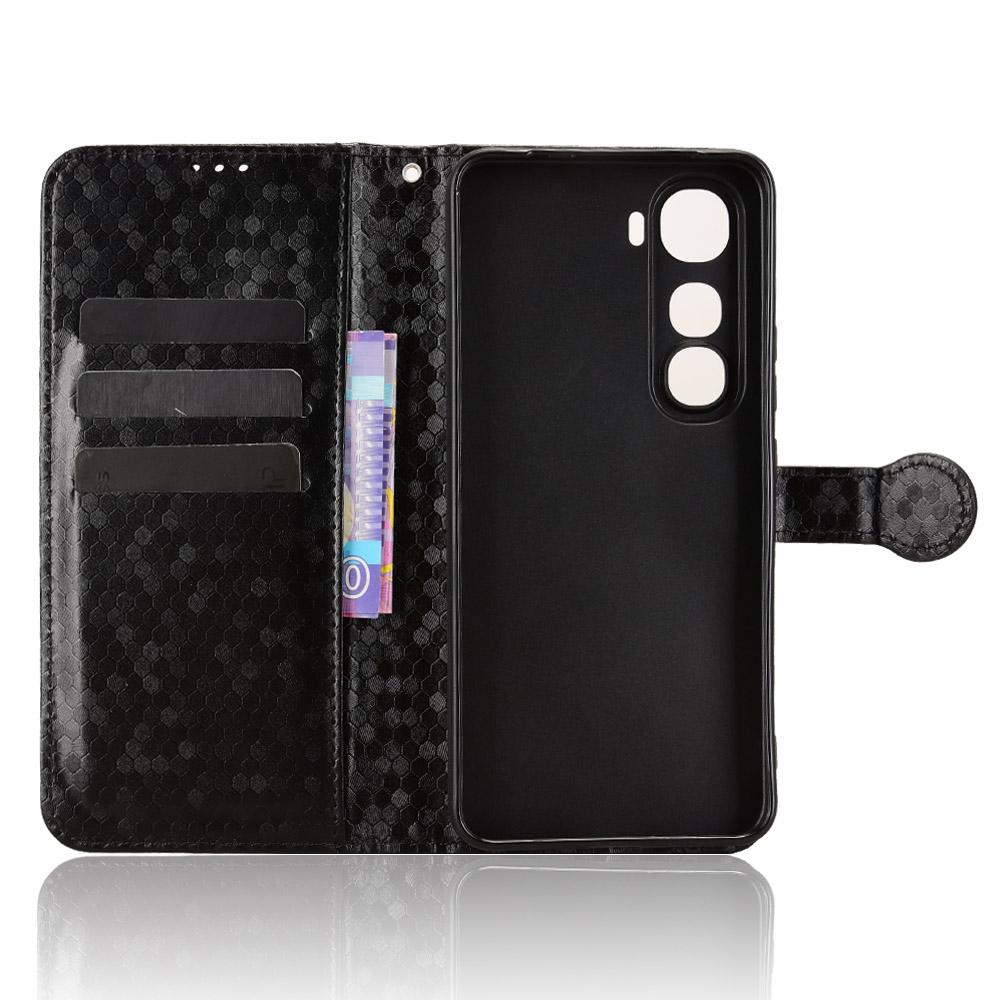 For vivo Y400 5G Wallet Case Dot Pattern Imprint PU Leather Phone Cover with Wrist Strap